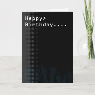 Computer screen Party theme Happy Birthday Card