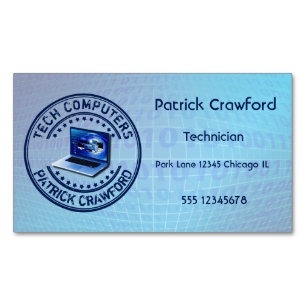 Computer Service Repair Technician Or PC Shop Magnetic Business Card