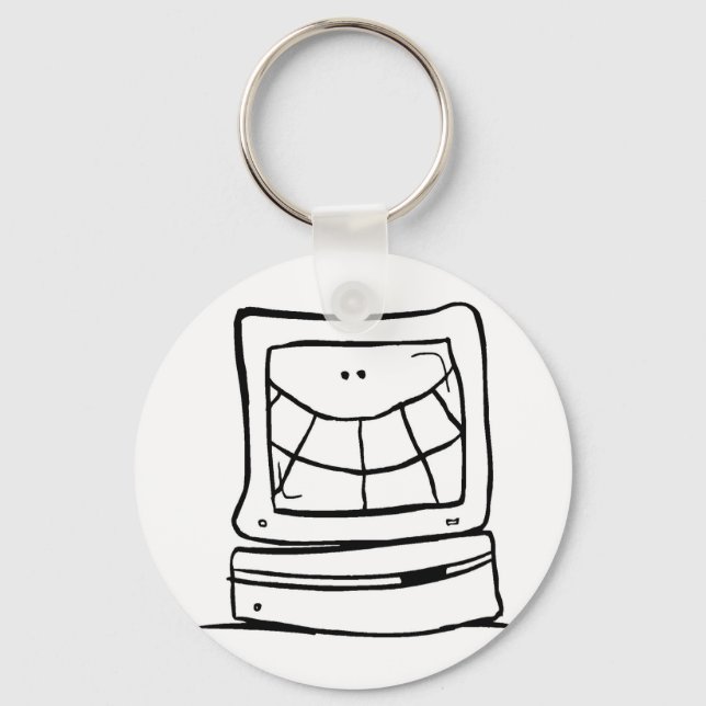 Computer Smiling Keychain (Front)