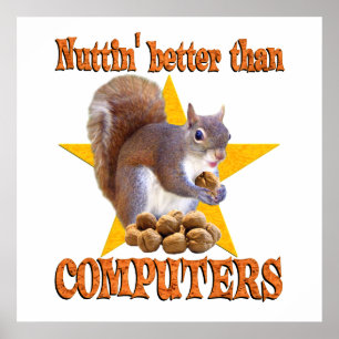 Computer Squirrel Poster