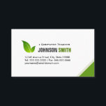 Computer Teacher - Elegant Modern Green Business Card<br><div class="desc">Make a lasting impression with this professionally crafted business card. Whether you’re networking,  meeting clients,  or growing your brand,  this design offers a stylish and memorable way to showcase your information.
Easily personalize the text,  fonts,  and layout using Zazzle’s editing tools to match your unique brand identity.</div>
