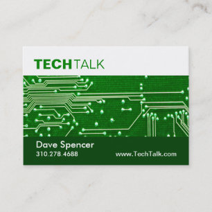 Computer Technician Tech Circuit Board chubby Business Card