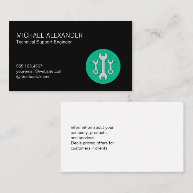 Computer Technician | Wrenches Business Card (Front/Back)