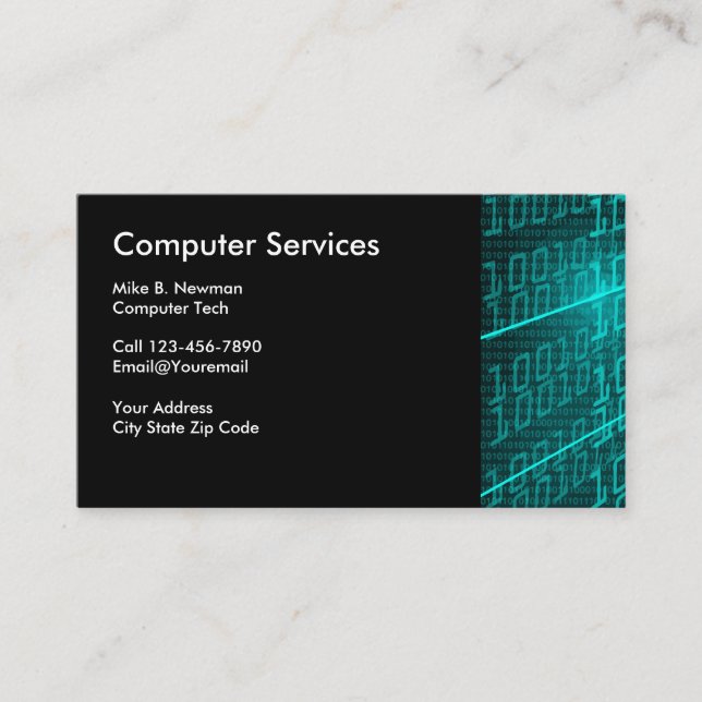 Computer Theme Business Cards (Front)