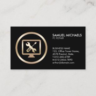 Computer Tools Icon PC Repair Business Card