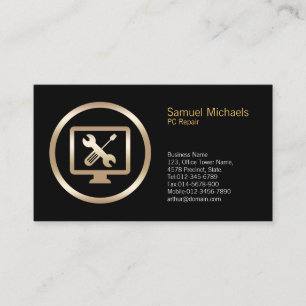 Computer Tools Icon PC Repair Business Card