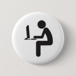 Computer User Icon 2 Inch Round Button
