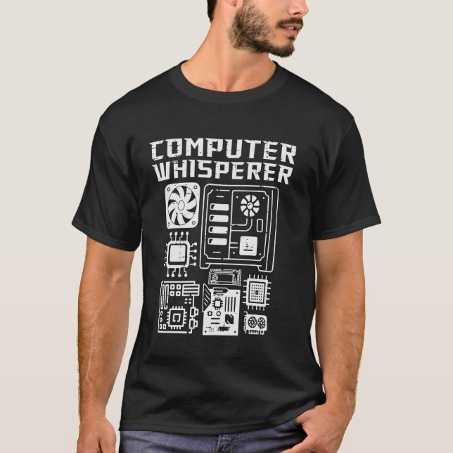 Computer Whisperer System Administrator Sysadmin M T-Shirt (Front)