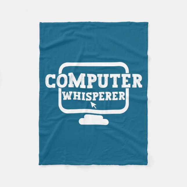 Computer Whisperer Tech Suprt Nerds Geek Funny N  Fleece Blanket (Front)