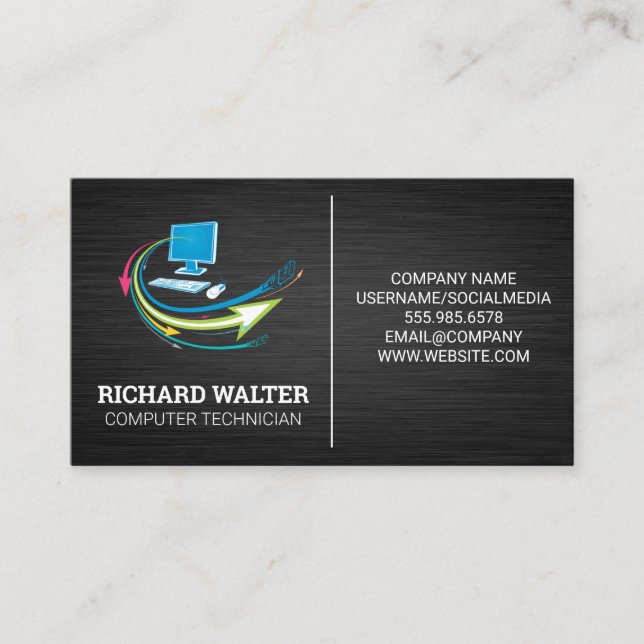 Computer Wires | Electronics Business Card (Front)