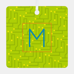 Computer Wiz INITIAL Mother Board Modern Colourful Metal Ornament