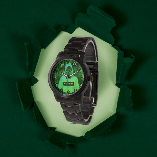 Computer Wizard / Hacker Theme Binary Look Custom Watch (Creator Uploaded)