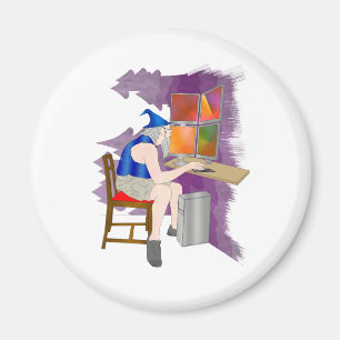 computer wizard magnet