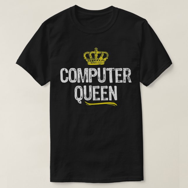 Computer Women Girls IT Tech Support Nerd Funny Gi T-Shirt (Design Front)