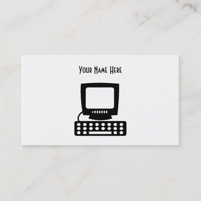 Computer, Your Name Here Business Card (Front)
