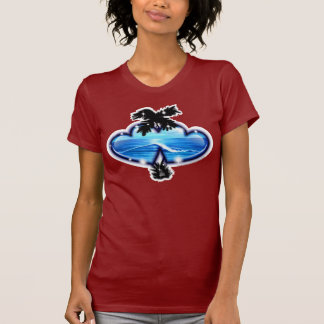 Computerized Digital Airbrushed Beach Scene T-Shirt