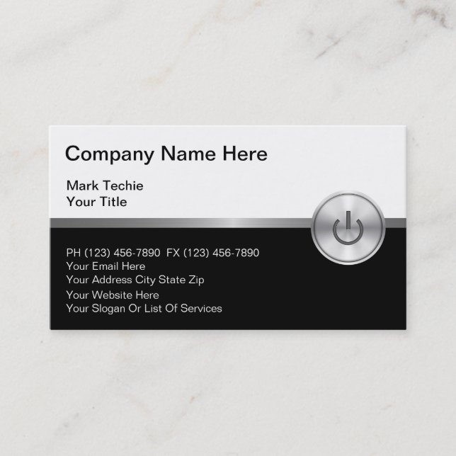 Computers Business Cards (Front)