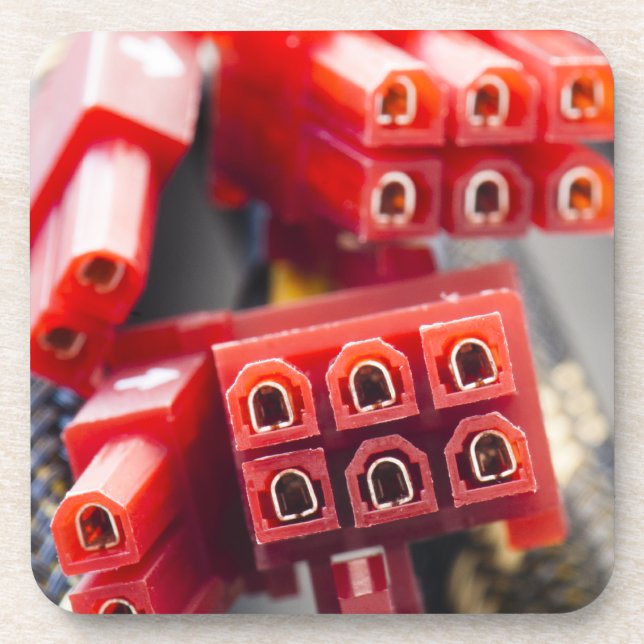 Computers Cable Connector Coaster (Front)