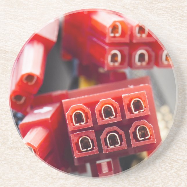 Computers Cable Connector Coaster (Front)