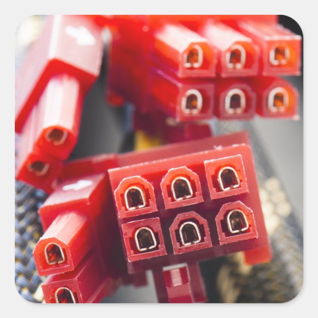 Computers Cable Connector Square Sticker (Front)