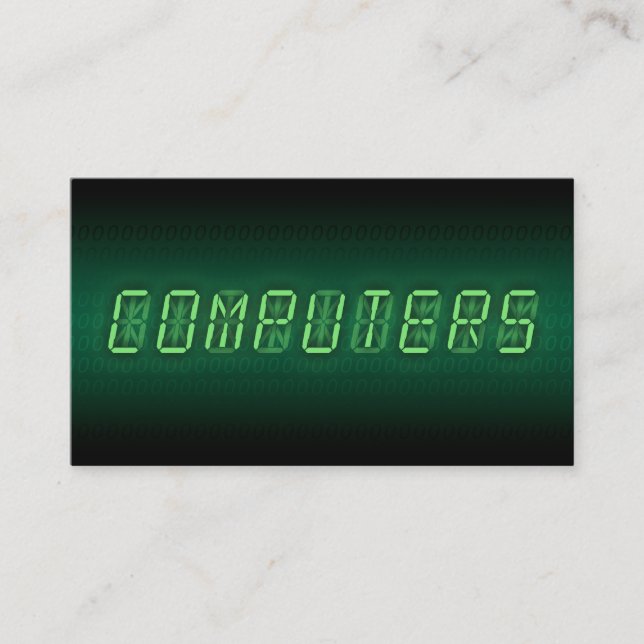 computers : digital readout business card (Front)