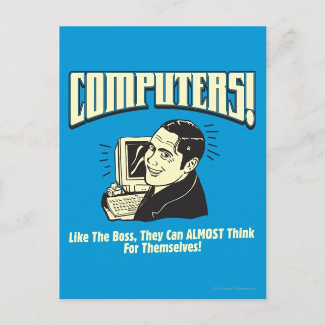 Computers: Like the Boss Postcard (Front)