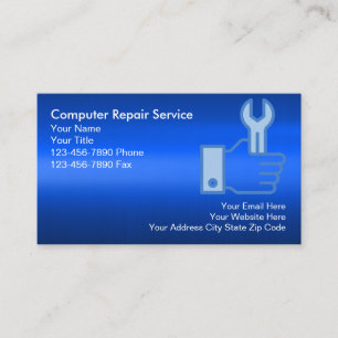 Computers Repair Service Professional QR Code Business Card