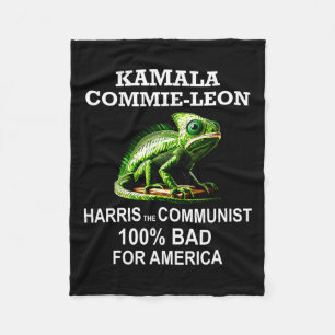 Comrade Kamala Commie Leon Commieleon Communist Ha Fleece Blanket