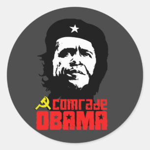 Comrade Obama Classic Round Sticker
