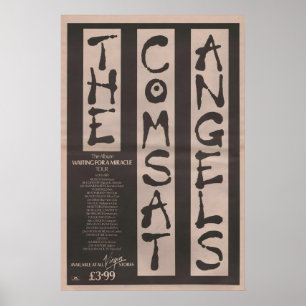 COMSAT ANGELS Poster - 1980 original NME - waiting