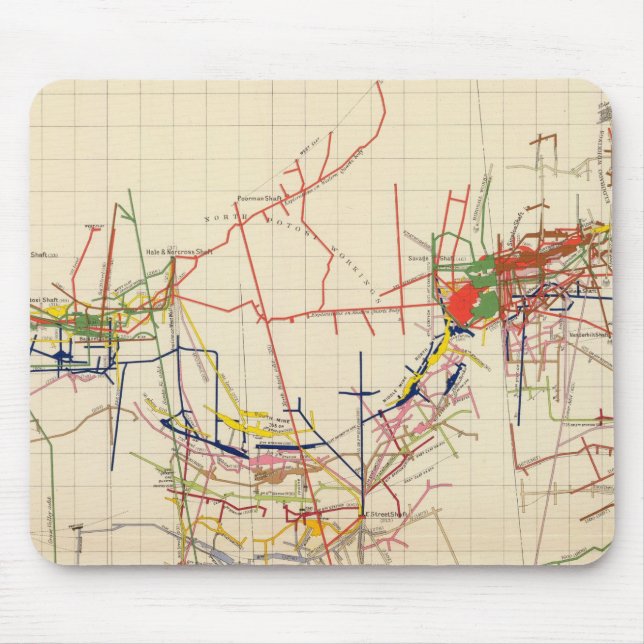 Comstock Mine Maps Number IV Mouse Pad (Front)