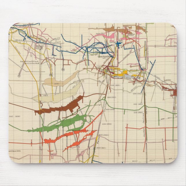 Comstock Mine Maps Number VI Mouse Pad (Front)
