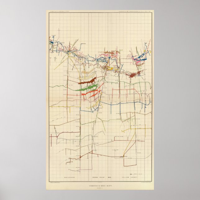 Comstock Mine Maps Number VI Poster (Front)