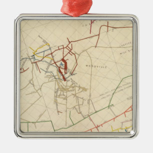 Comstock Mine Maps Number VIII Metal Ornament