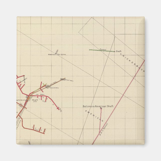Comstock Mine Maps Number VIX Magnet (Front)