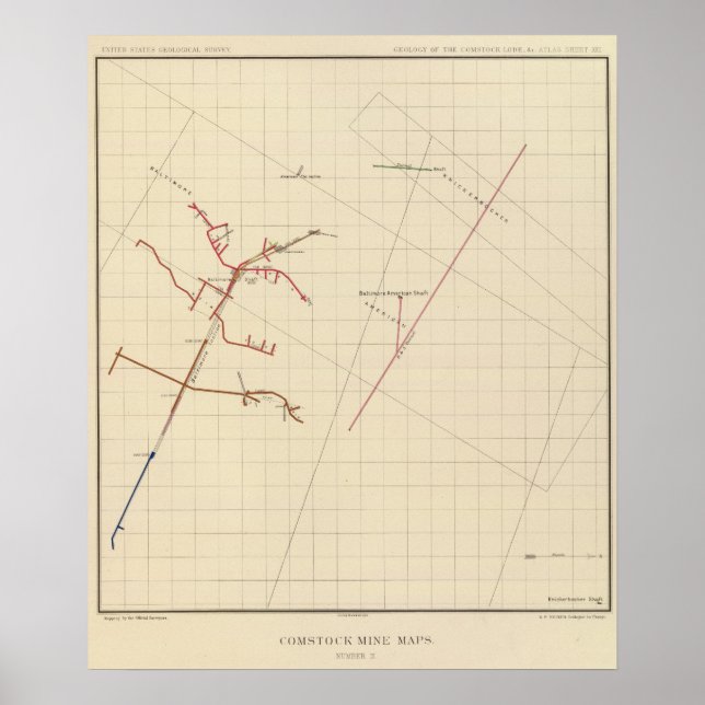 Comstock Mine Maps Number VIX Poster (Front)