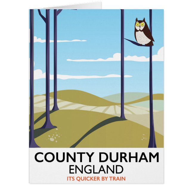 Comté de Durham, Angleterre affiche de train (Devant)