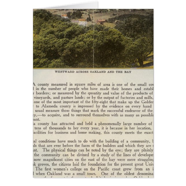 Comté de Verso Alameda, Oakland et Bay (Devant)