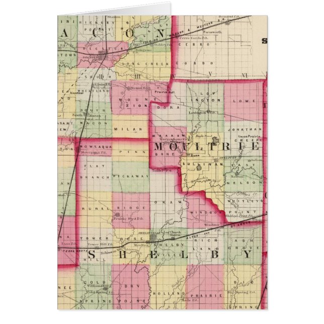 Comtés de Macon, Moultrie, Shelby (Devant)