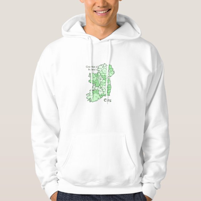 Comtés de T-shirts de carte de l'Irlande (Devant)