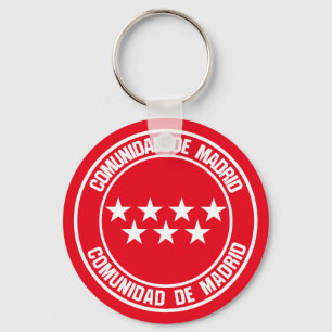 Comunidad de Madrid Round Emblem Keychain
