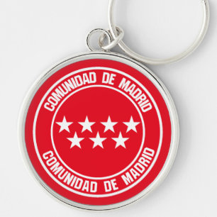 Comunidad de Madrid Round Emblem Keychain