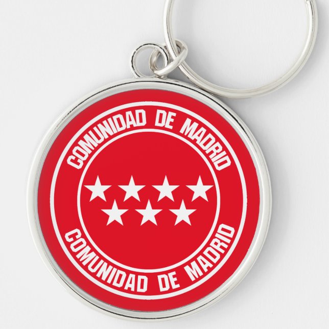 Comunidad de Madrid Round Emblem Keychain (Front)
