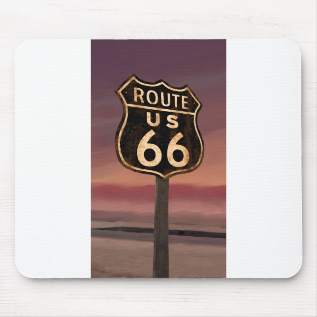 CON02CRFC Route 66.tif Mouse Pad (Front)