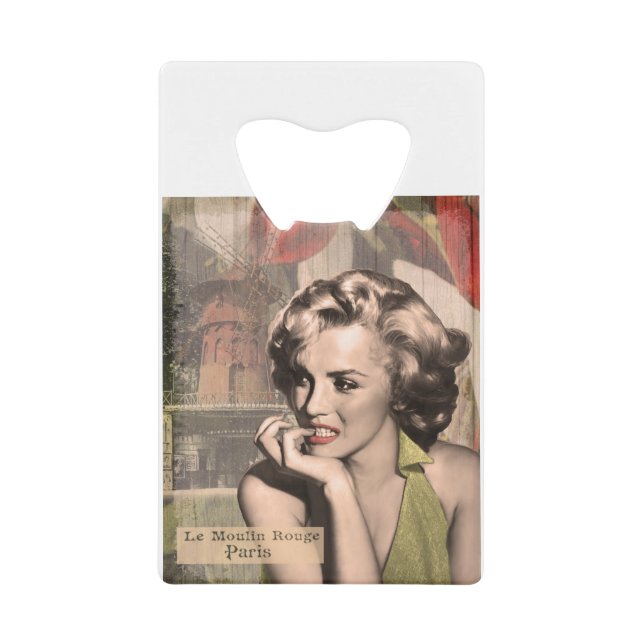 CON13CRBWRD-V4 The Thinker Red Lips.tif Credit Card Bottle Opener (Front)