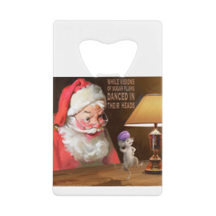 CON32 Santa 2 Sugar Plums.tif Credit Card Bottle Opener