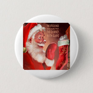 CON33 Santa 3 Stockings.tif 2 Inch Round Button