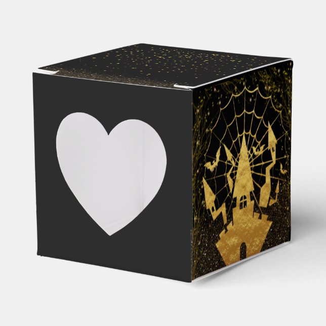 con corazón para Halloween Favor Box (Front Side)
