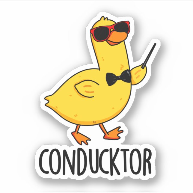 Con-duck-tor Funny Music Conductor Duck Pun  (Front)