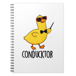Con-duck-tor Funny Music Conductor Duck Pun Notebook
